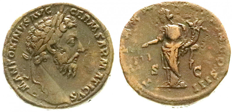 Römische Münzen
Kaiserzeit
Marcus Aurelius, 161-180
Sesterz TRP XXX = 175. Be...