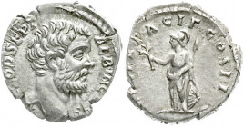 Römische Münzen
Kaiserzeit
Clodius Albinus, 193-197
Denar 194/195. Brb. r./MINER PACIF COS II. Minerva steht l. 2,60 g. Stempelstellung 11 h. vorzü...