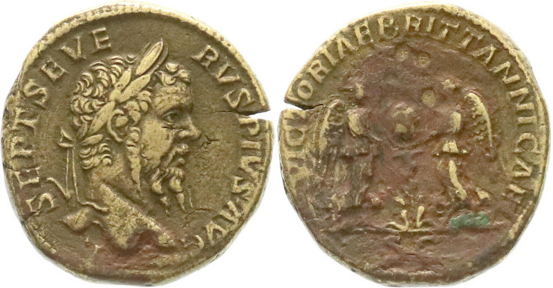 Römische Münzen
Kaiserzeit
Septimius Severus, 193-211
Sesterz 202/210. Bel. K...
