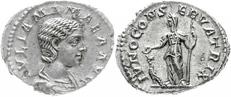 Römische Münzen
Kaiserzeit
Julia Mamaea, Mutter des Severus Alexander, gest. 2...