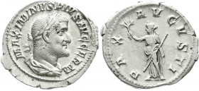 Römische Münzen
Kaiserzeit
Maximinus I. Thrax, 235-238
Denar 236/238. Drap., belorb. Brb. r./PAX AVGVSTI. Pax steht l. 2,72 g. Stempelstellung 6 h....