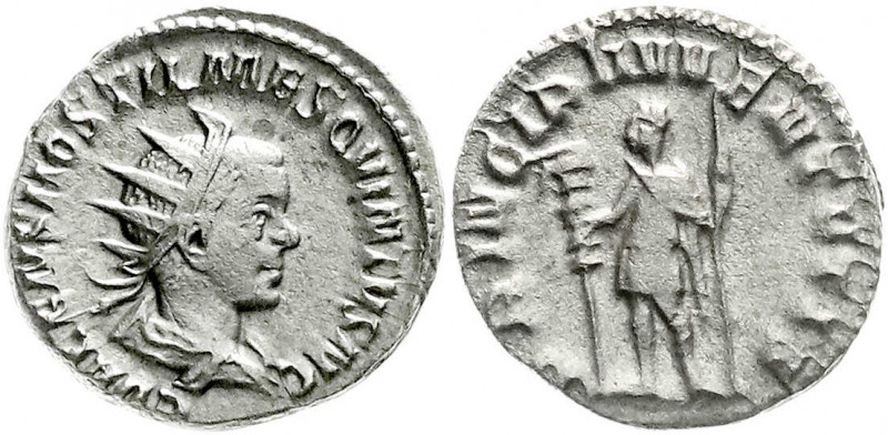 Römische Münzen
Kaiserzeit
Hostilianus 251
Antoninian 250/251. Drap. Brb. mit...