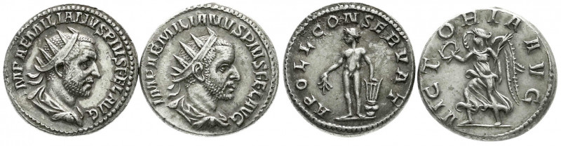 Römische Münzen
Kaiserzeit
Aemilianus, 253
2 Beckersche Fälschungen zu Antoni...
