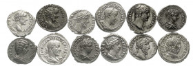 Lots antiker Münzen
Römer
Kaiserzeit
Schöne Sammlung von 12 versch. Denaren in überdurchschnittlichen Erhaltungen: Hadrian, Ant. Pius, Faustina I.,...