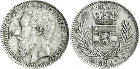 Ausländische Münzen und Medaillen
Belgien-Kongo
Leopold II., 1865-1909
1 Franc 1896. sehr schön. Krause/Mishler 6.