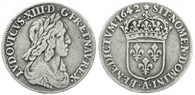 Ausländische Münzen und Medaillen
Frankreich
Ludwig XIII., 1610-1643
1/4 Ecu 1642 A, Paris. Stern hinter REX. fast sehr schön. Gadoury 48.