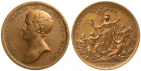 Ausländische Münzen und Medaillen
Frankreich
Napoleon I., 1804-1814, 1815
Bronzemedaille AN 9 (1801) von B. Duvivier. Auf den Frieden von Luneville...