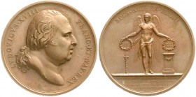 Ausländische Münzen und Medaillen
Frankreich
Ludwig XVIII., 1814, 1815-1824
Bronzemedaille 1816 von Andrieu. Vermählung seines Neffen Karl Ferdinan...