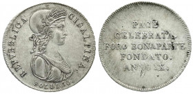 Ausländische Münzen und Medaillen
Italien-Cisalpine Republik
Unter Napoleon
30 Soldi Jahr 9 = 1801. sehr schön/vorzüglich, kl. Kratzer. Craig 1....