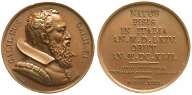 Ausländische Münzen und Medaillen
Italien-Florenz
Stadt
Bronze-Suitenmedaille 1818, v. Gayrard. Auf Galileo Galilei (Universalgelehrter). Brb. n.r....