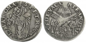 Ausländische Münzen und Medaillen
Italien-Kirchenstaat
Sedisvakanz 1555
Giulio 1555, Rom. sehr schön, selten. Muntoni 2.