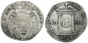 Ausländische Münzen und Medaillen
Italien-Kirchenstaat
Urbano VIII., 1623-1644
Testone Anno II 1625. fast sehr schön. Muntoni 49.
