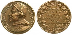 Ausländische Münzen und Medaillen
Italien-Kirchenstaat
Clemens IX., 1667-1669
Bronzemedaille Jahr 1 = 1668 ohne Signatur. Die Rose von Lima. 32 mm....