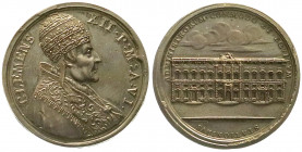 Ausländische Münzen und Medaillen
Italien-Kirchenstaat
Clemens XII., 1730-1740
Bronzemedaille 1737 von Hamerani. Rekonstruktion des Konsulpalasts a...