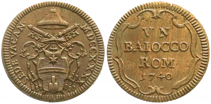 Ausländische Münzen und Medaillen
Italien-Kirchenstaat
Sedisvakanz, 1740
Baio...