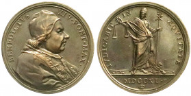 Ausländische Münzen und Medaillen
Italien-Kirchenstaat
Benedict XIV., 1740-1758
Bronzemedaille 1740 von Hamerani. Papstwahl. 40 mm. vorzüglich. Spi...