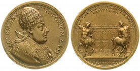 Ausländische Münzen und Medaillen
Italien-Kirchenstaat
Clemens XIII., 1758-1769
Bronzemedaille An VII = 1765, von Hamerani. Aufstellung der Zentaur...