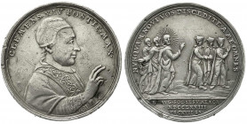 Ausländische Münzen und Medaillen
Italien-Kirchenstaat
Clemens XIV., 1769-1774
Silbermedaille 1773 unsign. (von Oexlein), auf die Aufhebung des Jes...