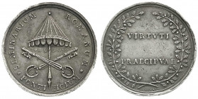 Ausländische Münzen und Medaillen
Italien-Kirchenstaat
Pius VII., 1800-1823
Silberne Prämien-Medaille o.J. von L. Gennari, des päpstlichen Seminars...