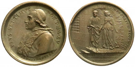 Ausländische Münzen und Medaillen
Italien-Kirchenstaat
Pius VII., 1800-1823
Bronzemedaille 1814 von Mercandetti. Rückkehr aus der franz. Gefangensc...