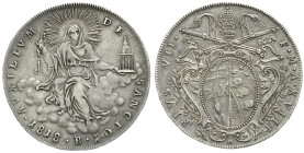 Ausländische Münzen und Medaillen
Italien-Kirchenstaat
Pius VII., 1800-1823
Scudo An XVIII = 1818 B. Bologna. Ekklesia auf Wolke. sehr schön, schön...