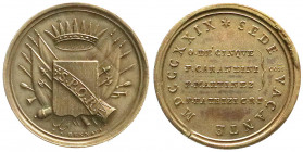 Ausländische Münzen und Medaillen
Italien-Kirchenstaat
Sedisvakanz, 1829 (10.2.-31.3.)
Bronzemedaille 1829 von Gennari. De Cinque, Carandini, Marti...