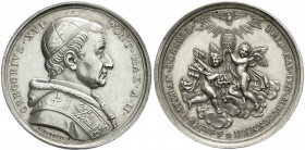 Ausländische Münzen und Medaillen
Italien-Kirchenstaat
Gregor XVI., 1831-1846
Silbermedaille 1832 von Girometti. Auf seine Amtseinführung. 44 mm; 3...