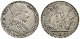 Ausländische Münzen und Medaillen
Italien-Kirchenstaat
Gregor XVI., 1831-1846
50 Baiocci 1832 St. Romualdus. sehr schön/vorzüglich, kl. Randfehler....
