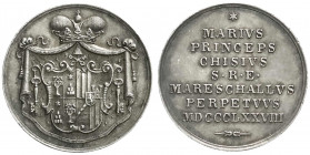 Ausländische Münzen und Medaillen
Italien-Kirchenstaat
Sedisvakanz, 1878
Silbermedaille v. Pasinati 1878. Chigi-Wappen (Principe Mario Chigi, der H...
