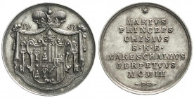 Ausländische Münzen und Medaillen
Italien-Kirchenstaat
Sedisvakanz 1903
Silbermedaille 1903 von Pasinati. Marius Chigi. 29 mm; 12,50 g. vorzüglich/...