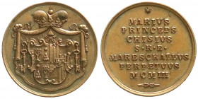 Ausländische Münzen und Medaillen
Italien-Kirchenstaat
Sedisvakanz 1903
Bronzemedaille 1903 von Pasinati. Marius Chigi. 29 mm. vorzüglich/Stempelgl...