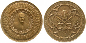 Ausländische Münzen und Medaillen
Italien-Kirchenstaat
Pius X., 1903-1914
Bronzemedaille 1903 ohne Signatur (von Mayer & Wilhelm, Stuttgart). Auf s...