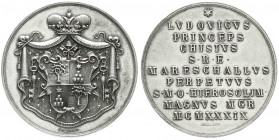 Ausländische Münzen und Medaillen
Italien-Kirchenstaat
Sedisvakanz, 1939
Silbermedaille 1939 von Pasinati. Wappen/Schrift. 29 mm; 10,82 g. Polierte...