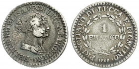 Ausländische Münzen und Medaillen
Italien-Lucca
Elisa Bonaparte und Felix Bacciocchi, 1805-1814
Franco 1808. schön/sehr schön. Krause/Mishler 23....