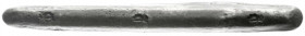 Ausländische Münzen und Medaillen
Lettland
Riga, Stadt
Stabbarren aus dem 14. Jahrhundert. Länge 13 cm; 118,00 g. 3 Stempel von Rigaer oder Revaler...