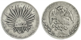 Ausländische Münzen und Medaillen
Mexiko
Republik, seit 1867
8 Reales 1886 Mo MH, Mexico City. sehr schön, chin. Chopmarks. Krause/Mishler 377.10....
