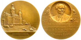 Ausländische Münzen und Medaillen
Monaco
Albert I., 1889-1922
Bronzemedaille 1913 von Szirmai. 50j. Bestehen der Société des Bains de Mer (S.B.M.)....
