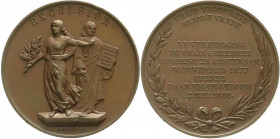 Ausländische Münzen und Medaillen
Niederlande
Willem III., 1849-1890
Bronzemedaille 1880 von Elion. Eröffnung der freien Gemeinde Amsterdam. 60 mm....