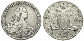 Ausländische Münzen und Medaillen
Russland
Katharina II., 1762-1796
Rubel 1774, St. Petersburg. gutes sehr schön. Bitkin 218. Davenport. 1684.