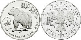 Ausländische Münzen und Medaillen
Russland
Russische Republik, seit 1991
3 Rubel Silber 1993 Braunbär. Aufl. max. 5000 Ex. In Kapsel. Polierte Plat...