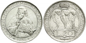 Ausländische Münzen und Medaillen
San Marino
20 Lire 1932 R. vorzüglich. Krause/Mishler 11.