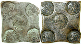 Ausländische Münzen und Medaillen
Schweden
Friedrich I., 1720-1751
2 Stück: Kupferplattengeld zu 1/2 Daler Silfmynt 1726 und 1730, Avesta. 342,30 u...