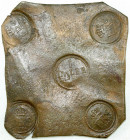 Ausländische Münzen und Medaillen
Schweden
Friedrich I., 1720-1751
Kupferplattengeld zu 1 Daler Silfmynt 1734, Avesta. 145 X 125 mm; 690,77 g. sehr...