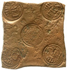 Ausländische Münzen und Medaillen
Schweden
Friedrich I., 1720-1751
Kupferplattengeld zu 1/2 Daler Silfmynt 1739, Avesta. 96 X 90 mm; 378,06 g. sehr...