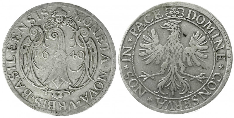 Ausländische Münzen und Medaillen
Schweiz-Basel, Stadt
Taler 1640. fast sehr s...