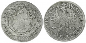 Ausländische Münzen und Medaillen
Schweiz-Basel, Stadt
Taler 1640. fast sehr schön. Divo/Tobler 1337. Davenport. 4606. HMZ 2-78.