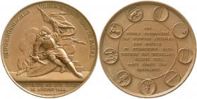 Ausländische Münzen und Medaillen
Schweiz-Basel, Stadt
Bronzemedaille v. A. Bovy 1844 Eidgenössisches Freischießen. 38 mm. vorzüglich, kl. Randfehle...