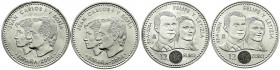 Ausländische Münzen und Medaillen
Spanien
Juan Carlos I. 1975-2014
Fehlprägung: 2 X 12 Euro Silber 2004 Hochzeit. 1 X im Normalgewicht 17,99 g. (so...