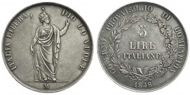 Römisch Deutsches Reich
Lombardei und Venetien
Provisorische Revolutionsregierung, 1848
5 Lire 1848 M. vorzüglich. Herinek 3.