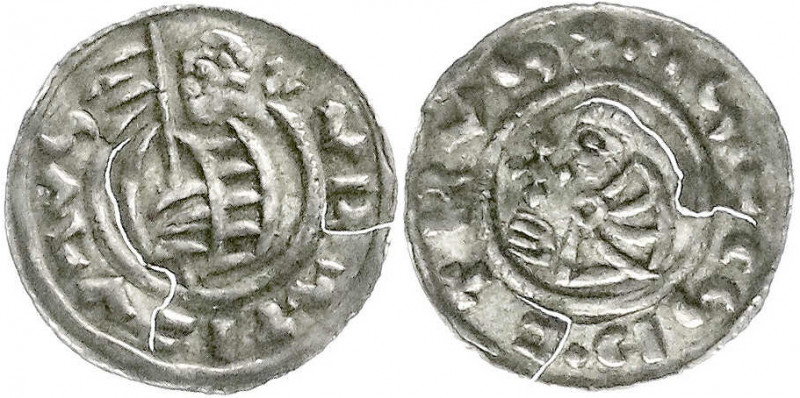 Römisch Deutsches Reich
Olmütz
Vratislaus II., 1054-1061
Denar o.J. Hüftbild ...